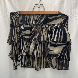 Rue 21 size L animal print ruffled miniskirt
